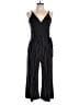 Kaileigh Stripes Black Jumpsuit Size L - photo 1