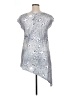 bryn WALKER Silver Gray Short Sleeve Blouse Size XL - photo 2