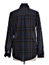 JOA 100% Polyester Plaid Blue Long Sleeve Blouse Size L - photo 2