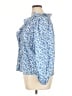 Gap Blue 3/4 Sleeve Blouse Size XL - photo 5