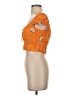 Zara 100% Leather Orange Sleeveless Blouse Size S - photo 5