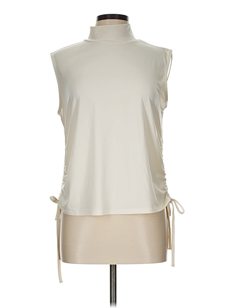 Pre-owned Worthington Sleeveless T-shirt In Ivory
