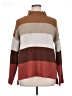 Olive and Oak Color Block Brown Turtleneck Sweater Size XL - photo 1