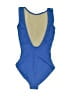 So Danca 100% Poly Solid Blue One Piece Swimsuit Size 8 - 10 - photo 2