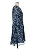 Ann Taylor Print Blue Casual Dress Size 8 - photo 4