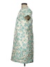 J. McLaughlin Paisley Teal Ivory Cocktail Dress Size 12 - photo 5