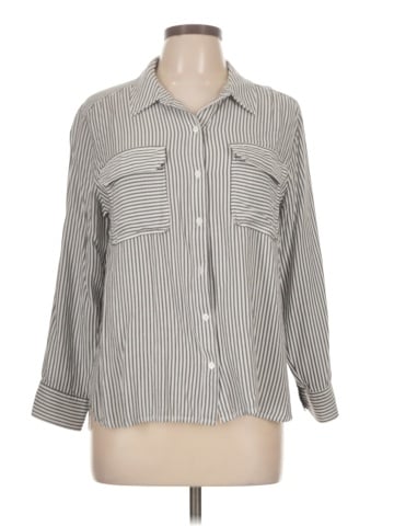 TWO by Vince Camuto 3/4 Sleeve Button-Down Shirt (view 1)