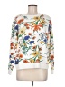 Talbots 100% Cotton Floral White Pullover Sweater Size M - photo 1