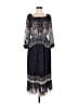 Saloni 100% Polyester Paisley Blue Casual Dress Size 8 - photo 1