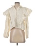 Zara 100% Cotton Ivory 3/4 Sleeve Blouse Size S - photo 1