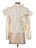 Zara 100% Cotton Ivory 3/4 Sleeve Blouse Size S - photo 2