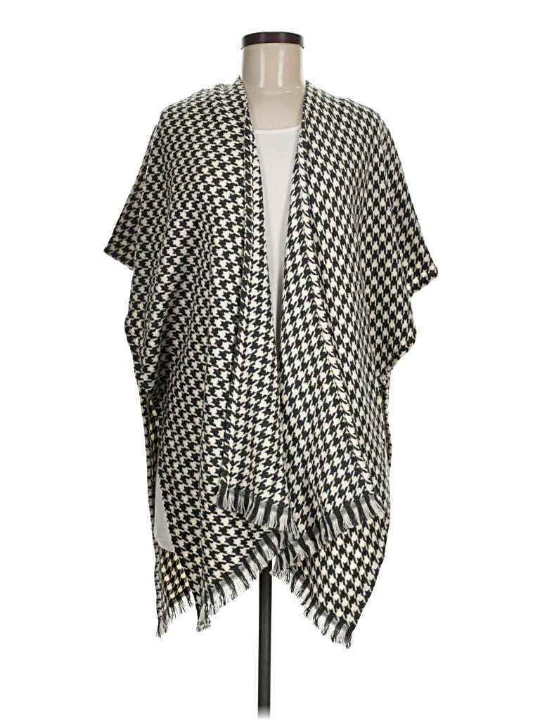 Pre-owned Ann Taylor Loft Outlet Poncho In Gray