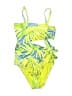 Splendid Print Yellow One Piece Swimsuit Size 10 - photo 1