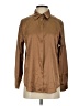 Chigant Solid Brown Long Sleeve Blouse Size S - photo 1