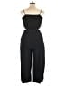 Madewell 100% Silk Solid Black Jumpsuit Size 14 - photo 2