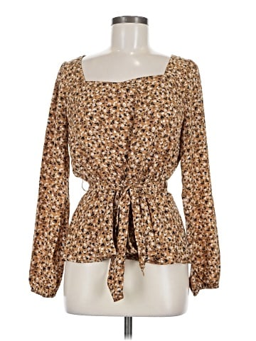 Allegra K Long Sleeve Blouse (view 1)