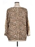 Chico's 100% Polyester Animal Print Tan 3/4 Sleeve Blouse Size XL - photo 2