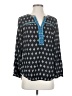 One September 100% Rayon Black Long Sleeve Blouse Size XS - photo 1