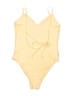 Topshop Solid Yellow One Piece Swimsuit Size 8 - photo 2