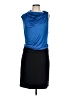 BCBGMAXAZRIA Color Block Blue Cocktail Dress Size L - photo 1
