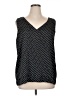 Ann Taylor 100% Polyester Polka Dots Black Sleeveless Blouse Size XL - photo 1
