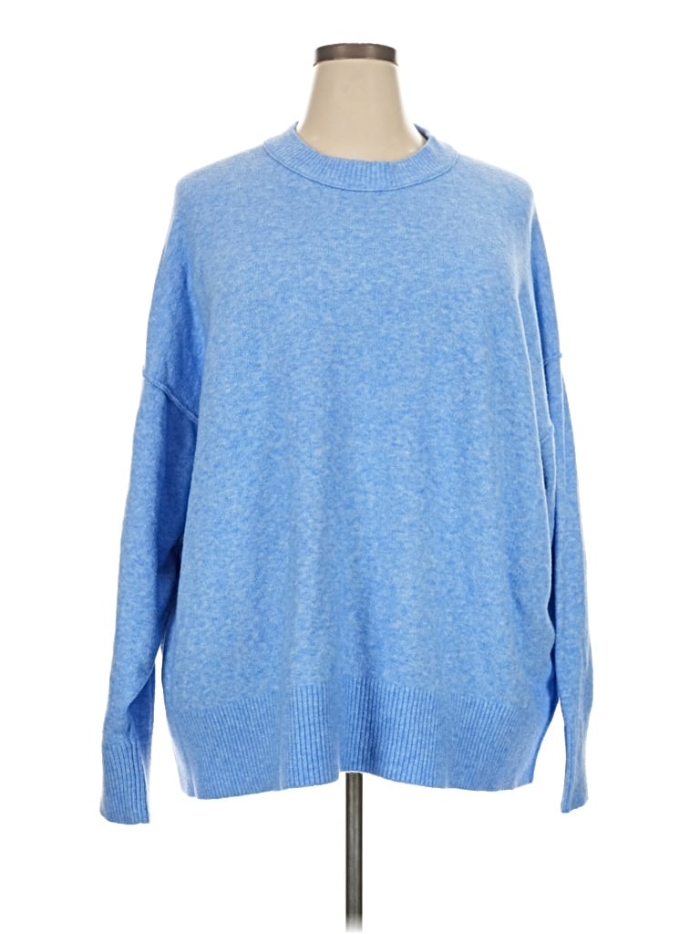 Pre-owned Aerie Pullover Sweater In Blue