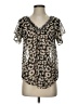 Express 100% Polyester Black Short Sleeve Blouse Size S - photo 1