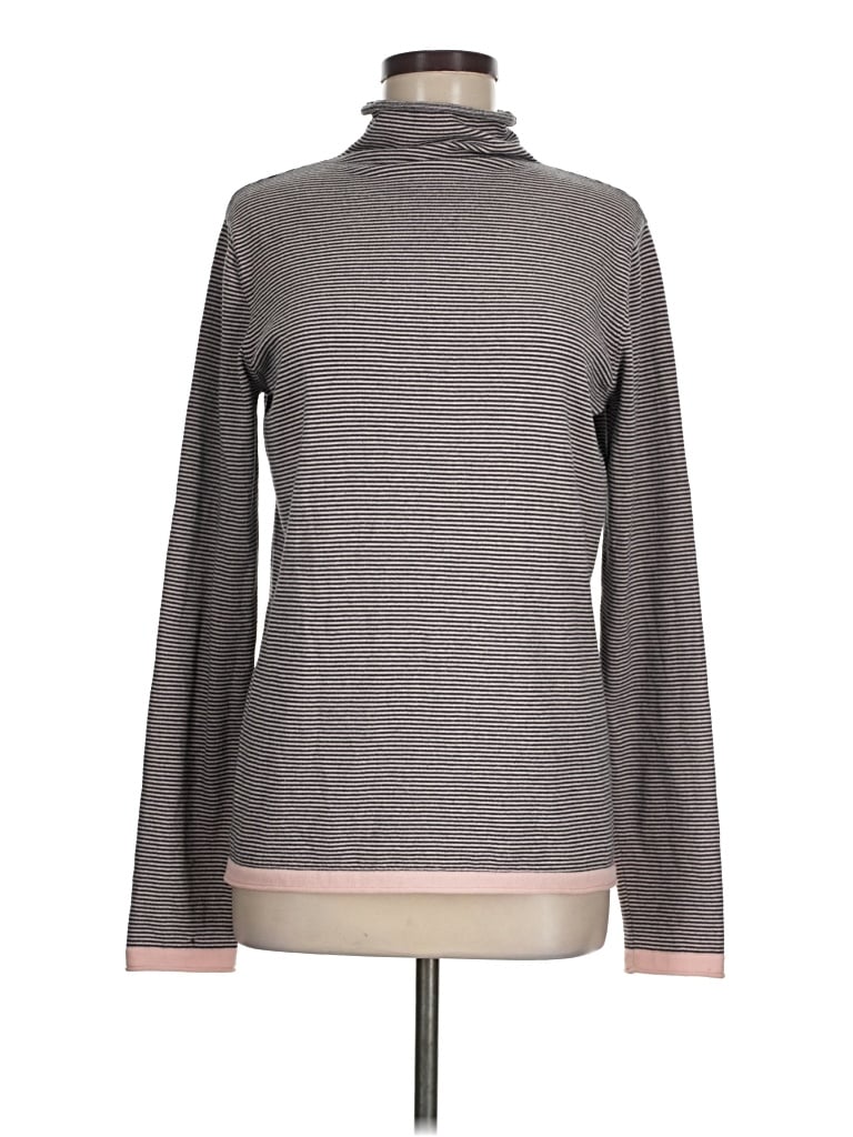 Pre-owned Title Nine Long Sleeve Turtleneck In Gray