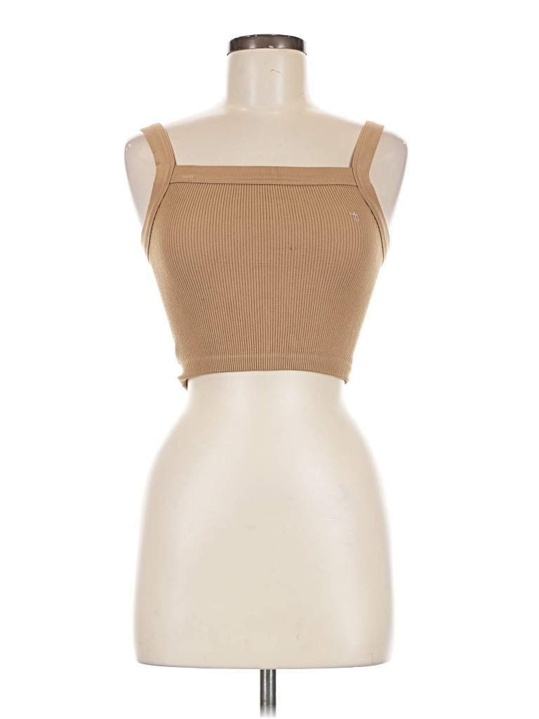 Pre-owned Cotton On Sleeveless Top Tan Strapless Neckline Tops