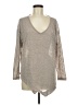 Zoa Metallic Silver Pullover Sweater Size M - photo 1