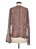 Millibon 100% Polyester Brown Long Sleeve Blouse Size M - photo 2