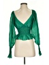 WAYF Green 3/4 Sleeve Blouse Size S - photo 1
