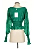 WAYF Green 3/4 Sleeve Blouse Size S - photo 2