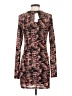 Topshop 100% Polyester Animal Print Brown Cocktail Dress Size 6 - photo 2