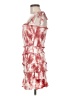 Storia Tie-dye Red Cocktail Dress Size M - photo 5