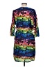 Aqua 100% Polyester Print Blue Cocktail Dress Size L - photo 2