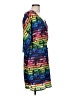 Aqua 100% Polyester Print Blue Cocktail Dress Size L - photo 4