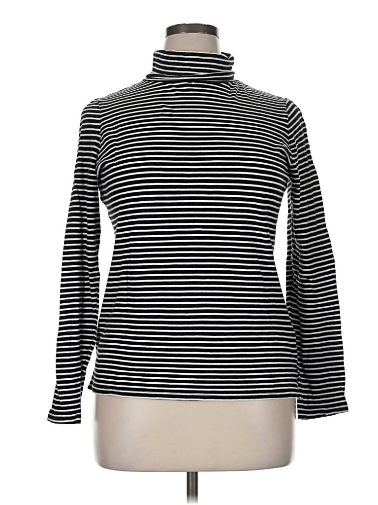 Pre-owned Crown & Ivy Long Sleeve Turtleneck In Black