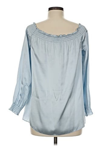 Lafayette 148 New York 3/4 Sleeve Silk Top (view 2)
