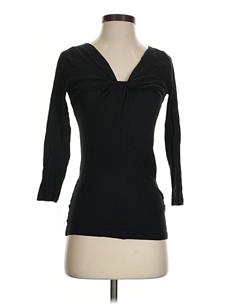 Pre-owned Jcrew 3/4 Sleeve T-shirt In Black