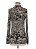 Laurie Felt Animal Print Brown Turtleneck Sweater Size XXS - photo 1