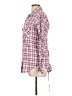 CAbi Plaid Purple Long Sleeve Button-Down Shirt Size L - photo 5