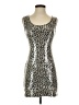 Aqua Animal Print Silver Cocktail Dress Size S - photo 1