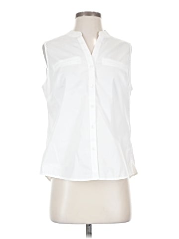 Foxcroft Sleeveless Button-Down Shirt (view 1)
