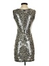 Aqua Animal Print Silver Cocktail Dress Size S - photo 2