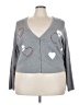 Torrid Hearts Gray Cardigan Size 4X Plus (4) - photo 1