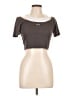 DAZY Gray Short Sleeve Top Size L - photo 1