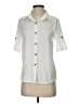 Unbranded 100% Polyester Ivory Short Sleeve Blouse Size S - photo 1
