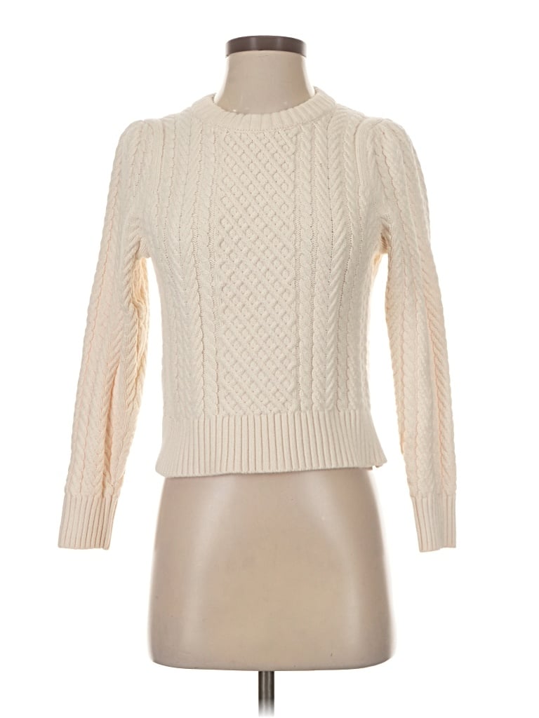 Pre-owned Jcrew Turtleneck Sweater In Ivory