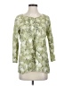 TSE 100% Cotton Green 3/4 Sleeve Blouse Size XS - photo 1